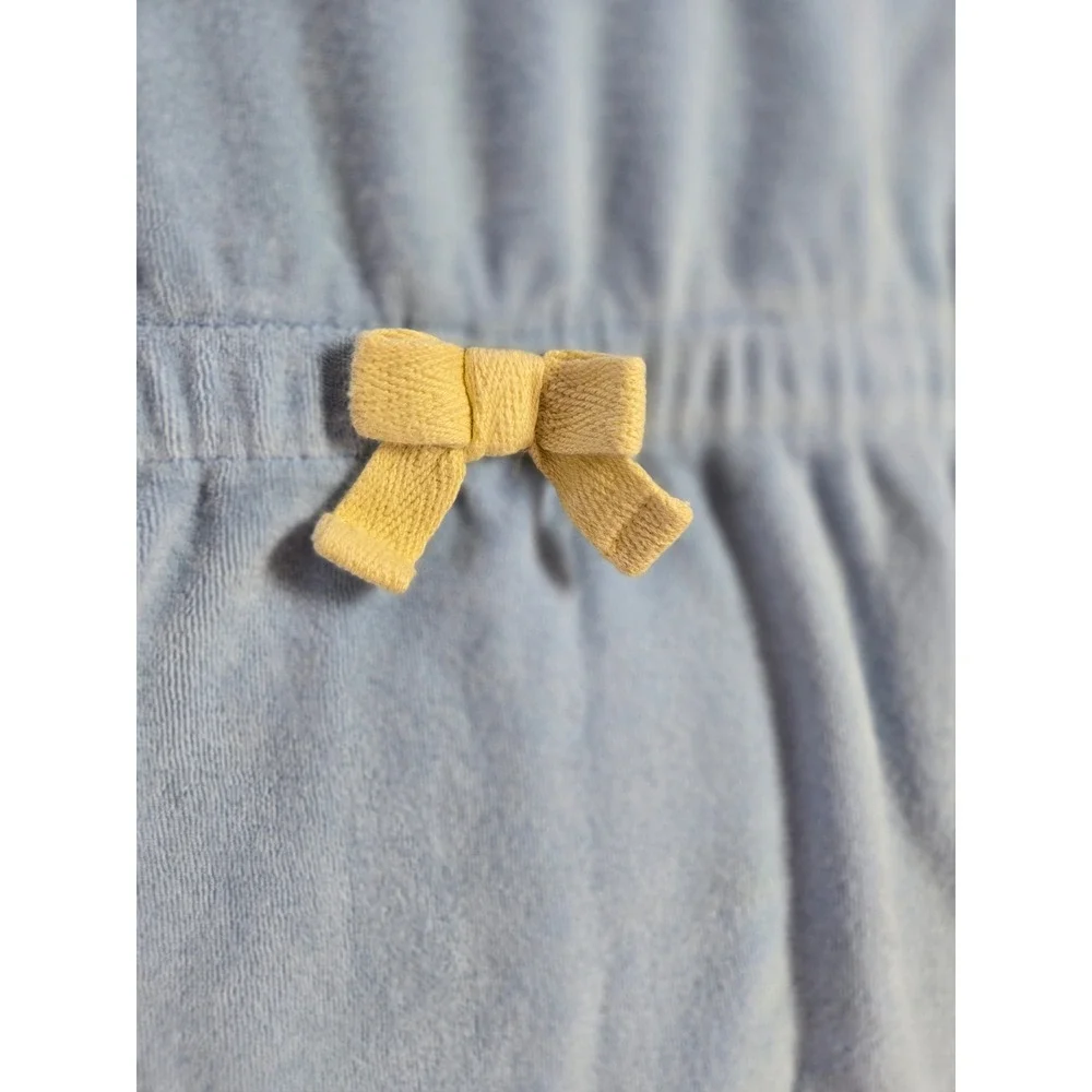 Hanna Andersson Girls Blue‎ Terry Cloth Hooded Dress Swim Coverup Size 100 4t